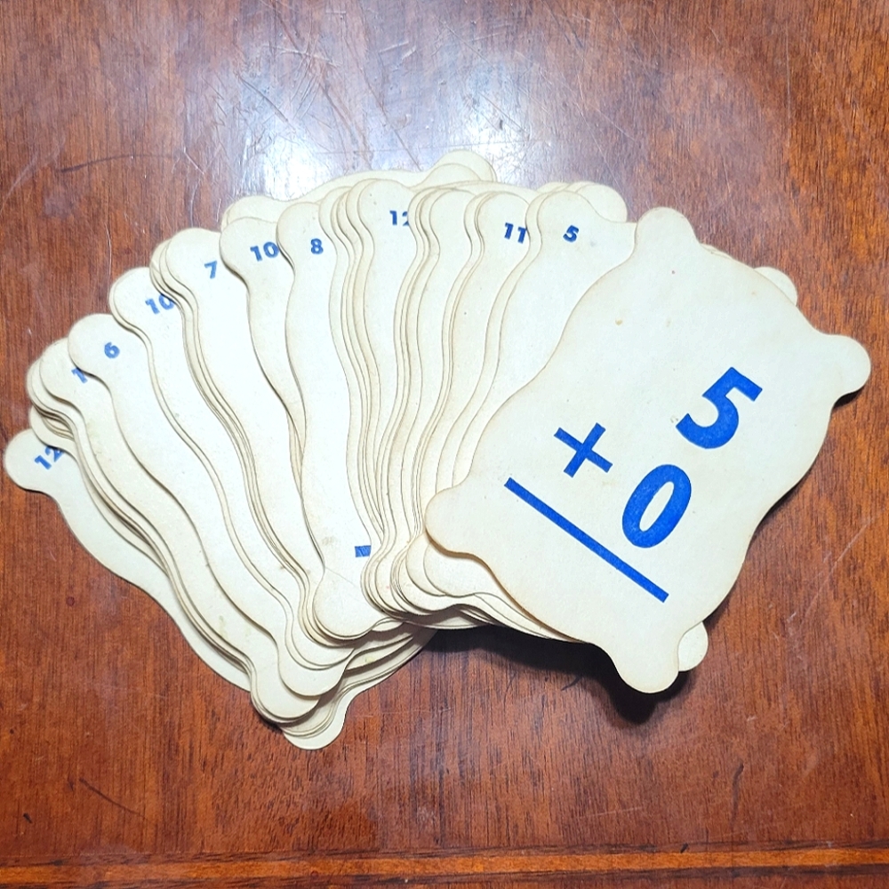 VINTAGE Built-Rite Addition Flash Cards - Collector's Item